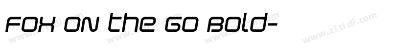 Fox on the Go Bold字体转换